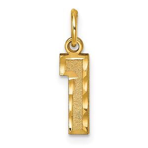 14k Yellow Gold, Varsity Collection, Small D/C Pendant Number 1